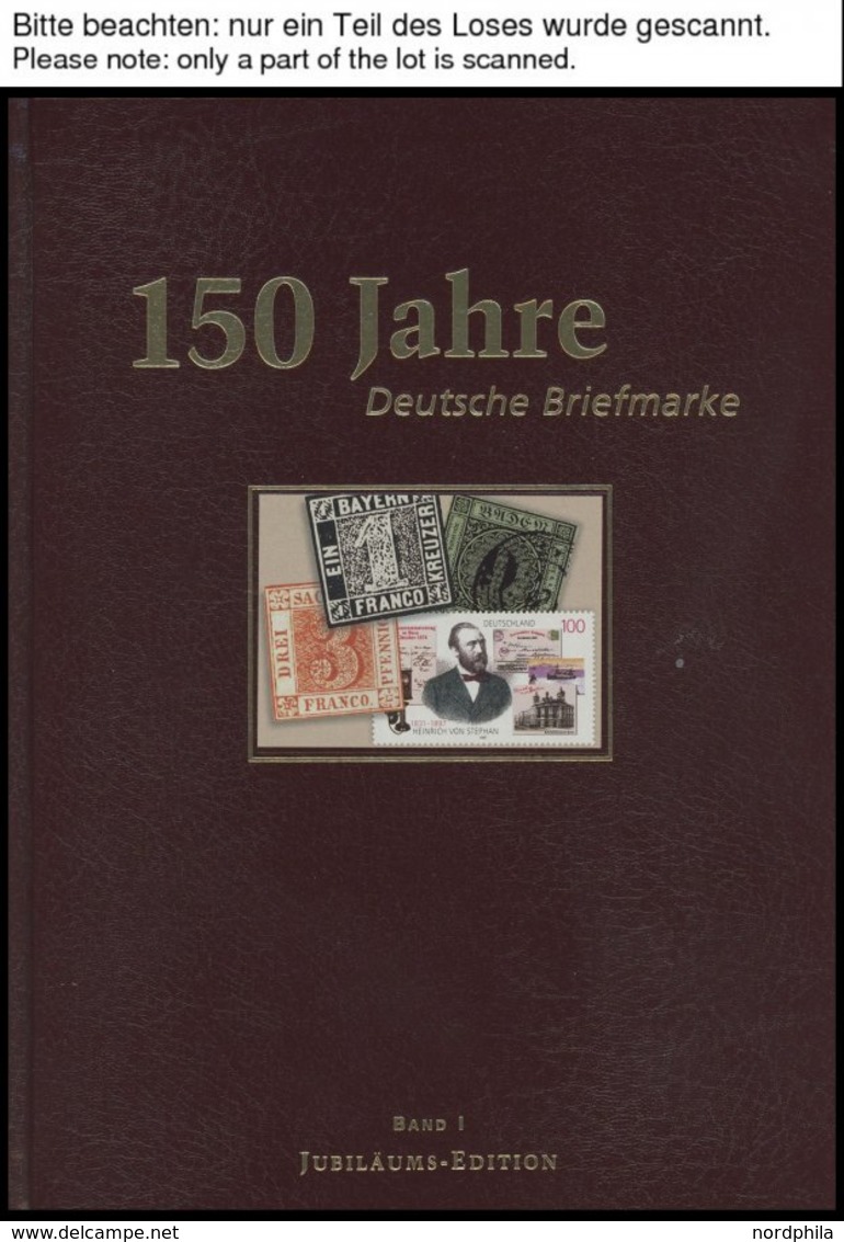 PHIL. LITERATUR Jubiläums-Edition 150 Jahre Deutsche Briefmarken, Band I-III, Mit Originalmarken Und Stempeln, Herausgeg - Non Classés