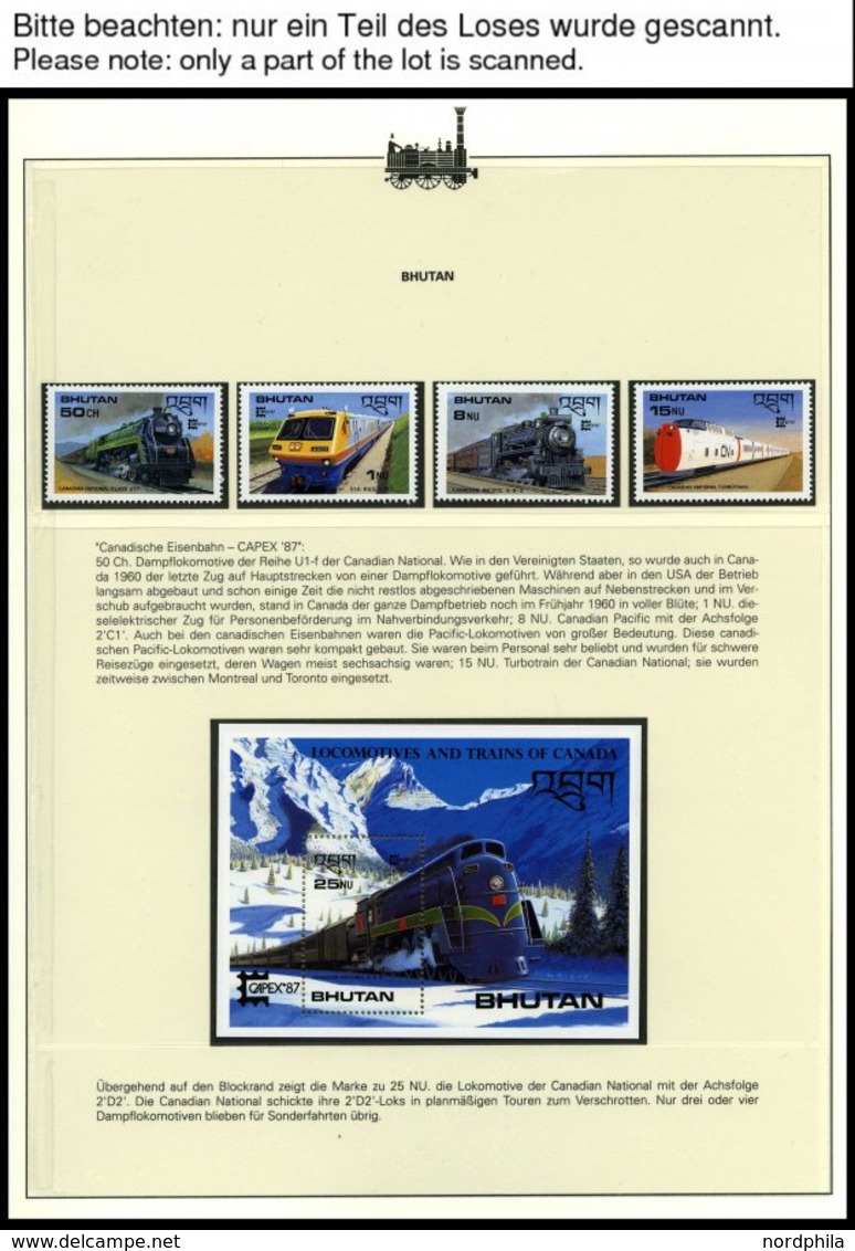 SONSTIGE MOTIVE **,Brief , Eisenbahn-Briefmarken Auf Siegerseiten Im Album Und Einem Leitzordner Mit Einzelmarken, Block - Ohne Zuordnung