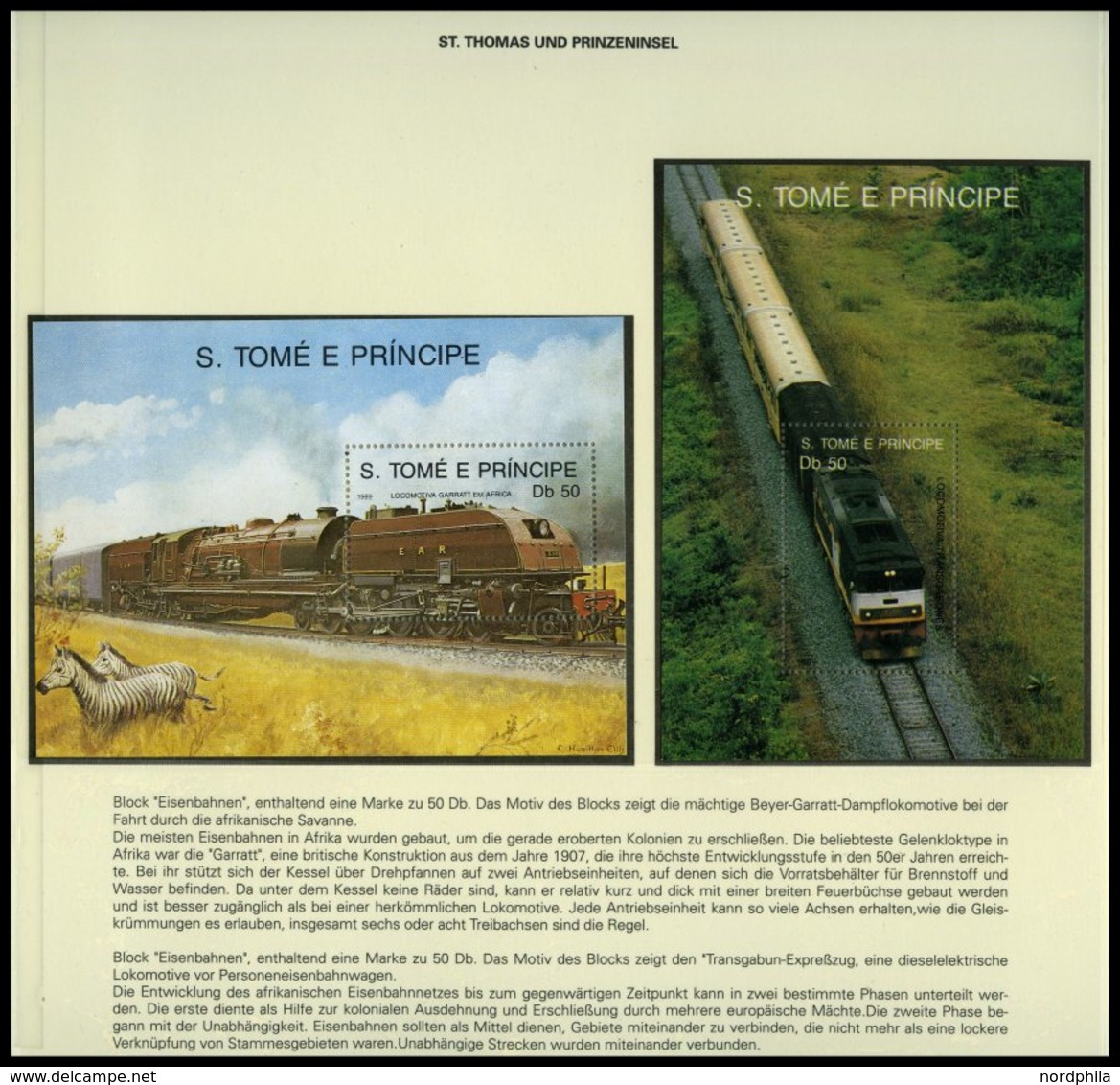 SONSTIGE MOTIVE **,Brief , Eisenbahn-Briefmarken auf Siegerseiten im Album und einem Leitzordner mit Einzelmarken, Block