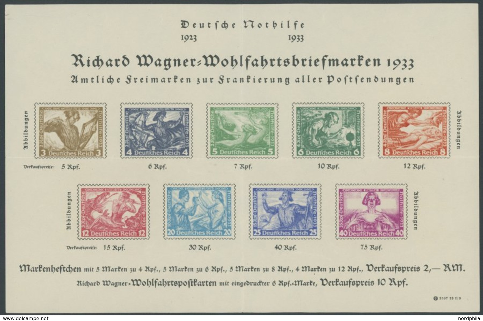 1903/33, Richard Wagner, 4 Verschiedene Belege, Pracht -> Automatically Generated Translation: 1903 / 33, "Richard Wagne - Unclassified