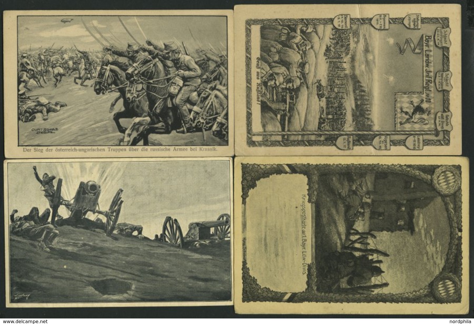 ALTE POSTKARTEN - BALTISC Der Weltkrieg 1914/5, Wirklichkeitsbilder Vom Kriegsschauplatz, 15 Verschiedene Künstlerkarten - Other & Unclassified