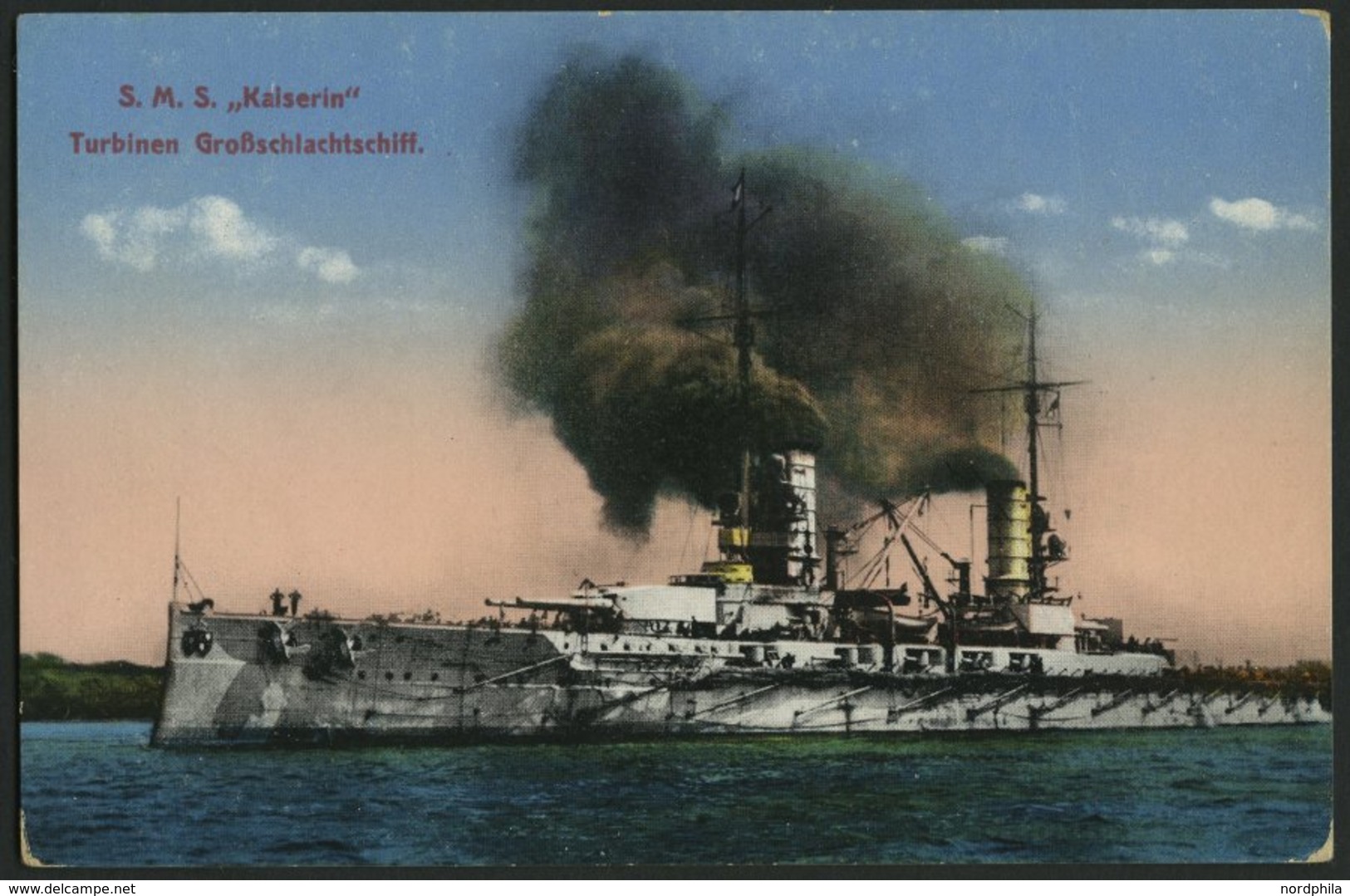 ALTE POSTKARTEN - SCHIFFE KAISERL. MARINE S.M.S. Kaiserin, 2 Gebrauchte Karten - Warships