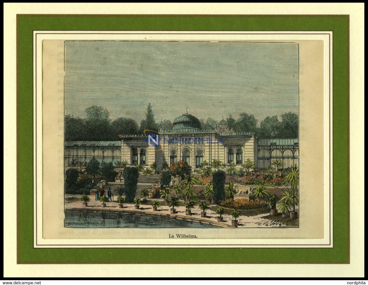 STUTTGART: Die Wilhelma, Kolorierter Holzstich Von Clerget Um 1880 - Lithographies