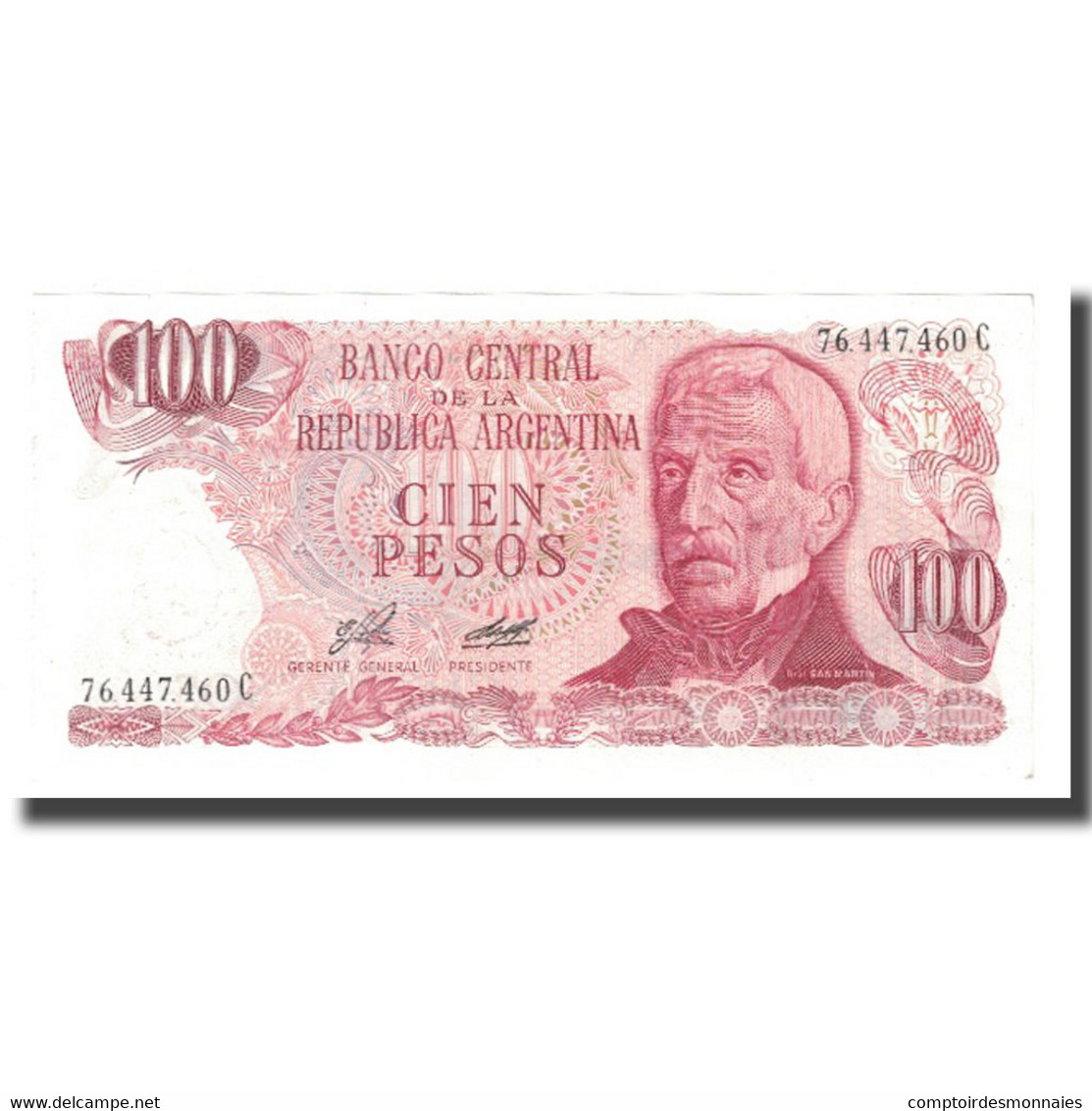 Billet, Argentine, 100 Pesos, Undated (1976-78), KM:302a, SUP - Argentine