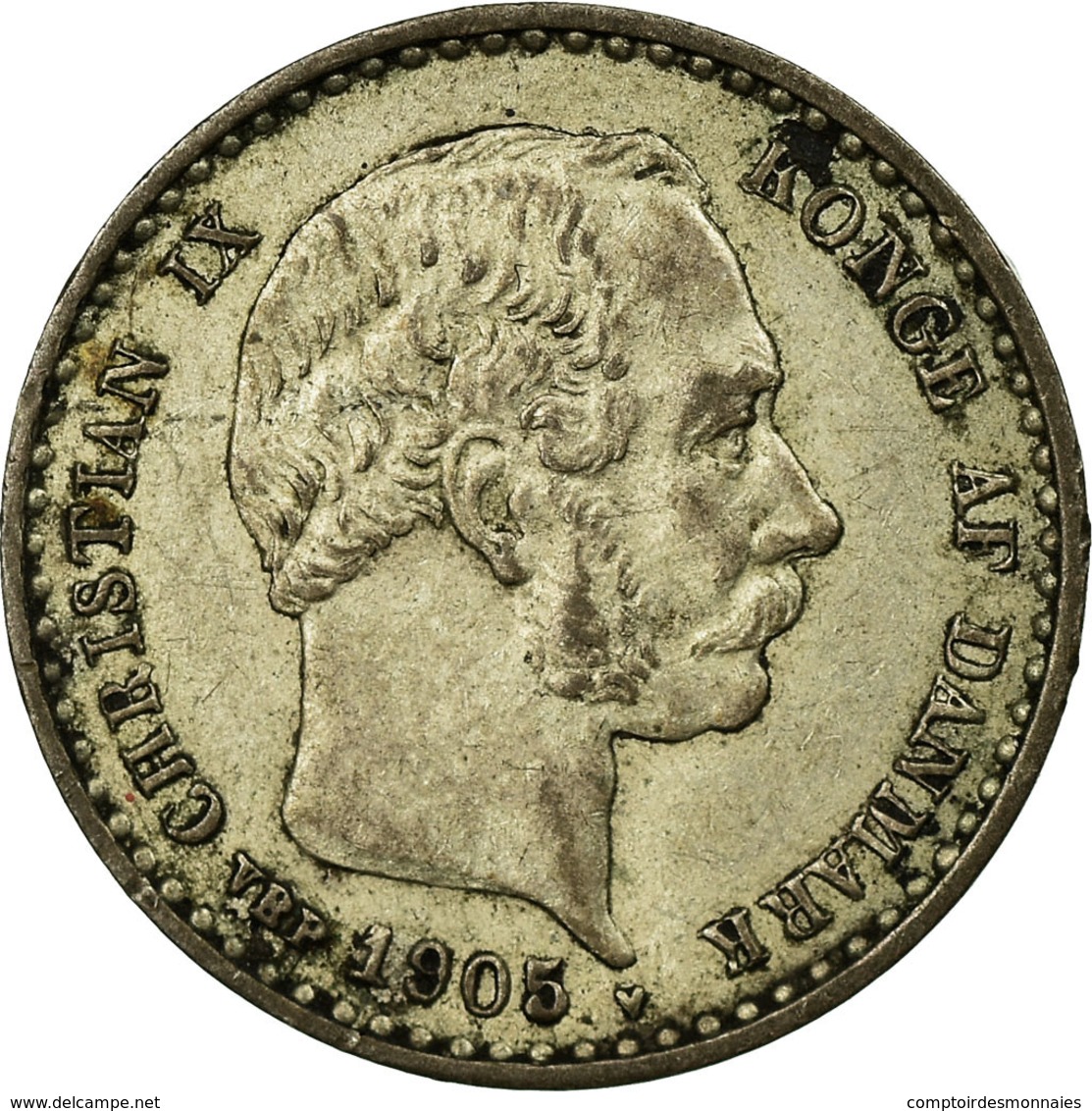 Monnaie, Danemark, Christian IX, 25 Öre, 1905, Copenhagen, SUP, Argent - Danemark