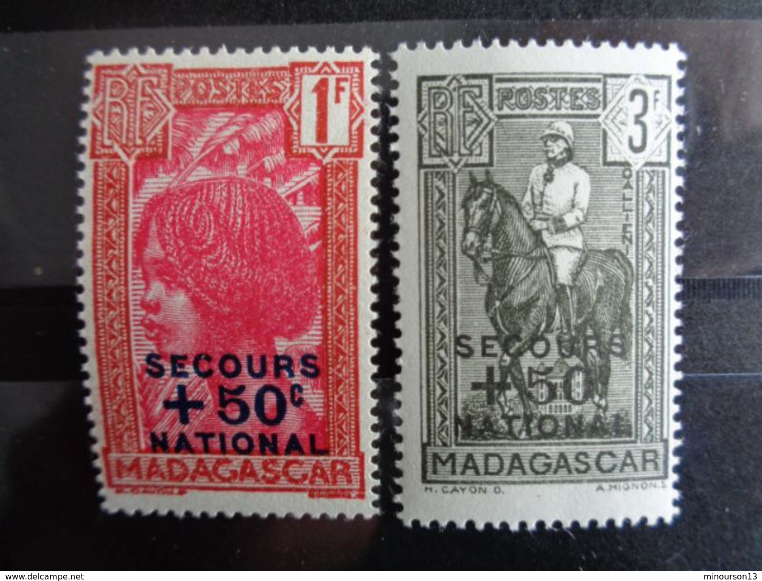 MADAGASCAR 1942 - Y&T N° 232 & 233 ** - TIMBRES SURCHARGES - Unused Stamps