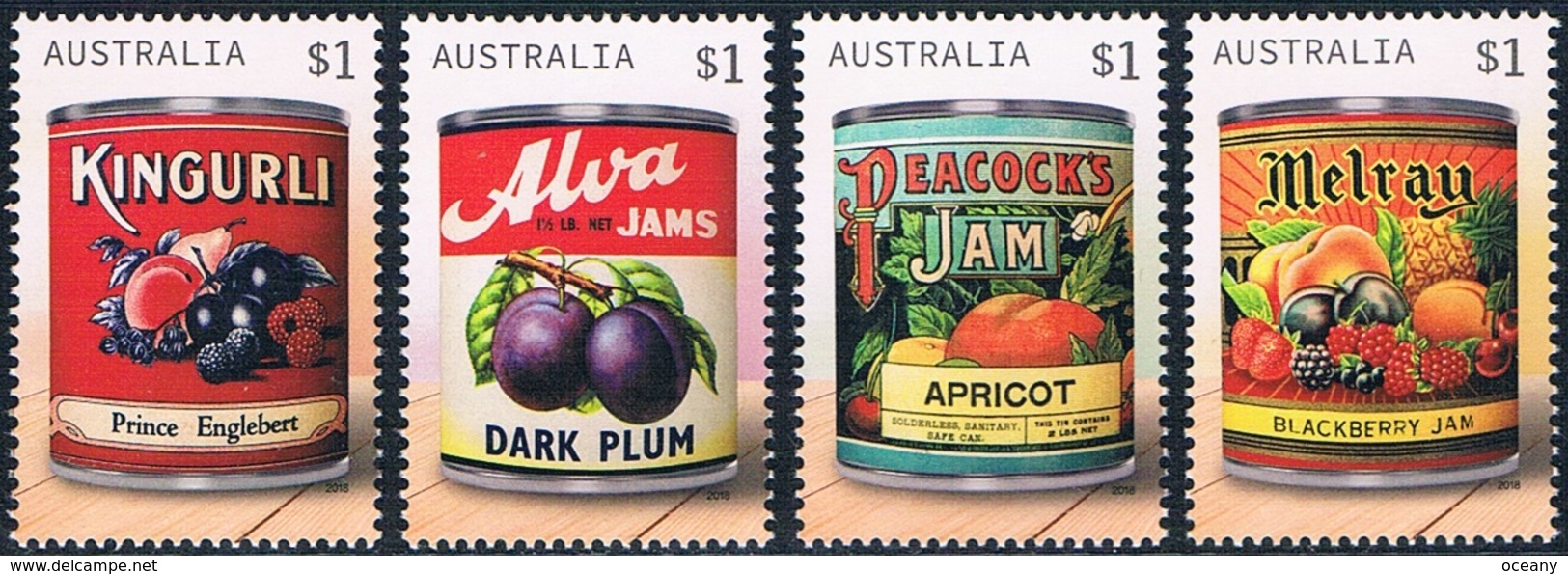 Australie - Anciennes étiquettes De Boîtes De Confiture 4574/4577 (année 2018) ** - Neufs
