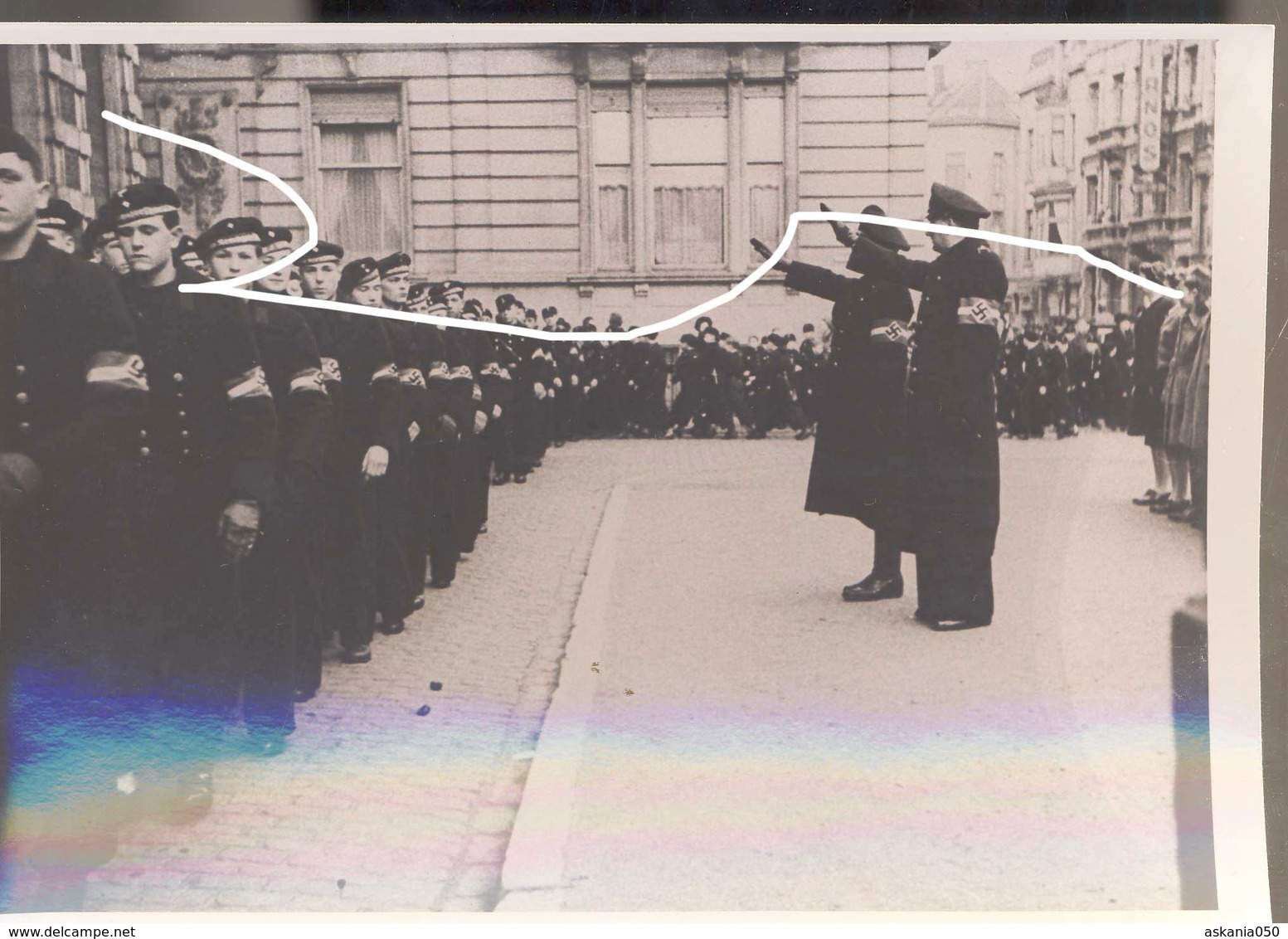 15 Vlaamse Collaboratie. Vertrek Van Vlaamse Matrozen Naar De Kriegsmarine. Repro. - 1939-45