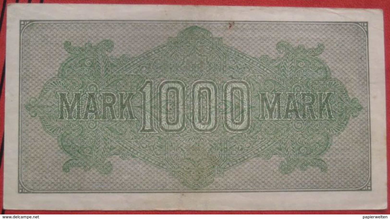 1000 Mark 1922 (WPM 76C) 15.9.1922 WZ: Mäander KN 6 Rot - 1000 Mark