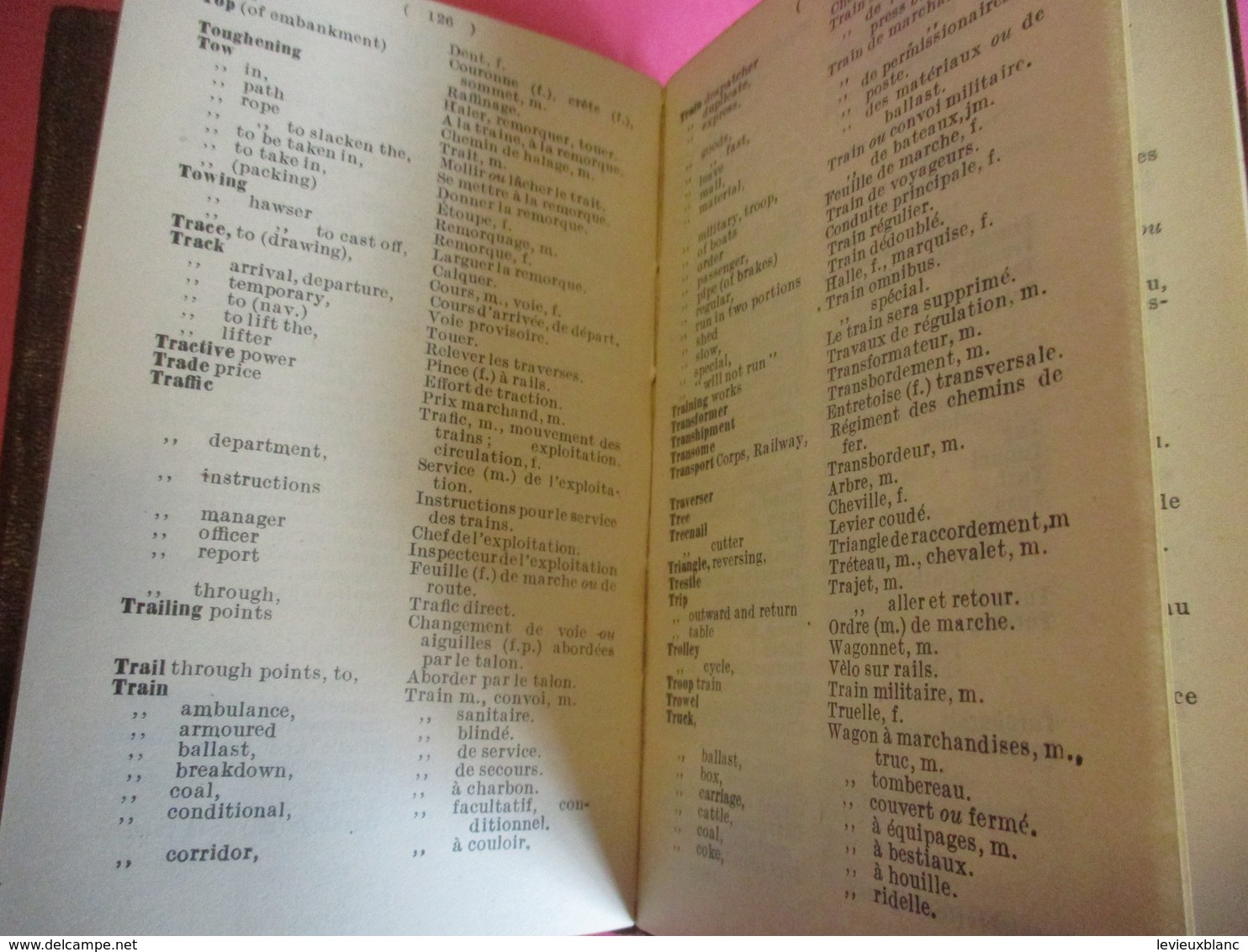 Petit Dictionnaire/Vocabulary Of Railway,Canal And Engineering Terms/French-English;English-French/London /1916 TRA50 - 1914-18