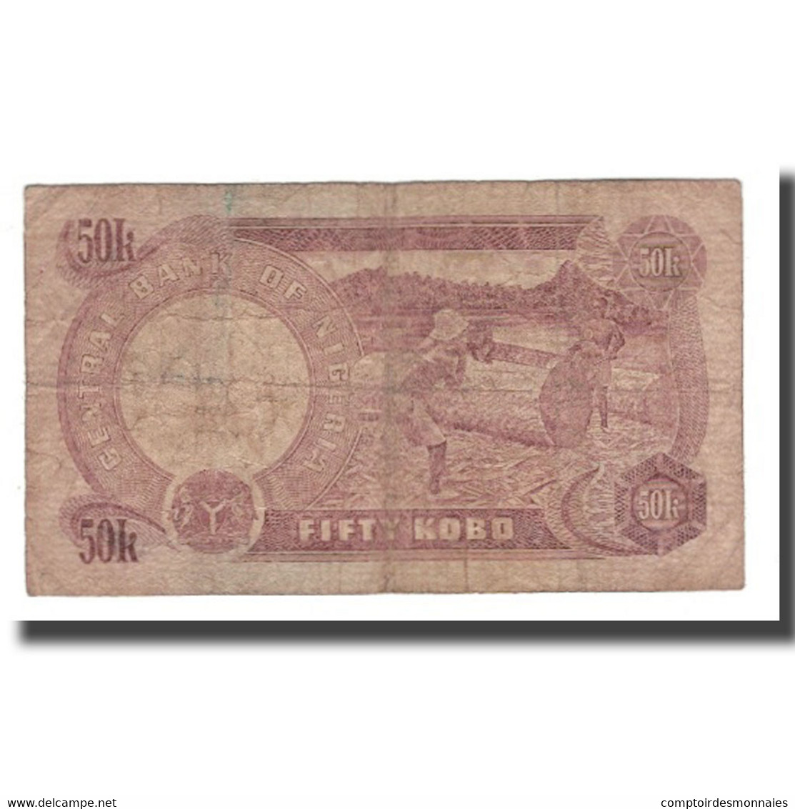 Billet, Nigéria, 50 Kobo, Undated (1973-78), KM:14A, B+ - Nigeria