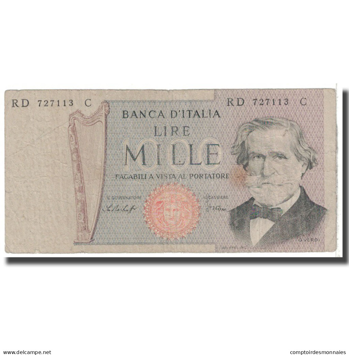 Billet, Italie, 1000 Lire, 1979, 1979-05-10, KM:101f, B - 1000 Liras
