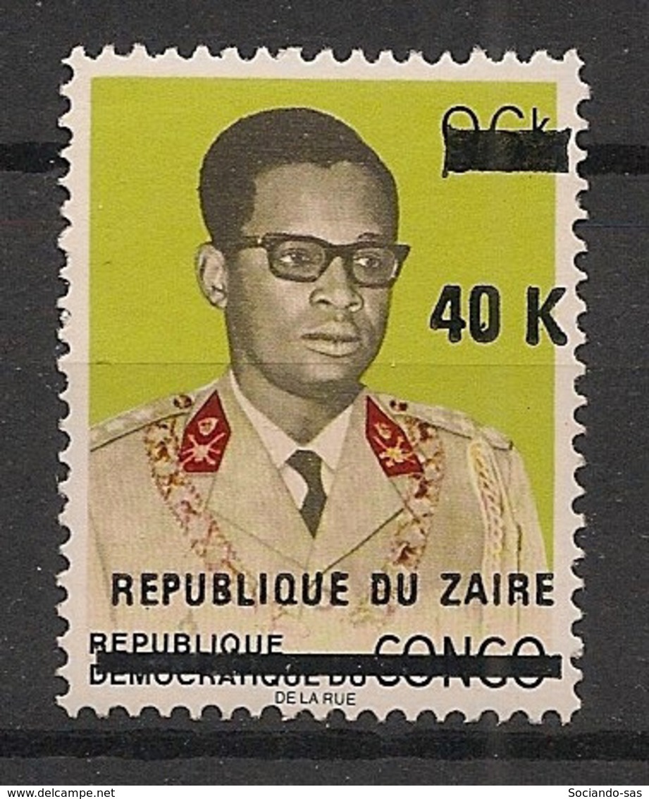 Zaire - 1977 - N°Yv. 889 - Timbre Surchargé - Neuf Luxe ** / MNH / Postfrisch - Unused Stamps