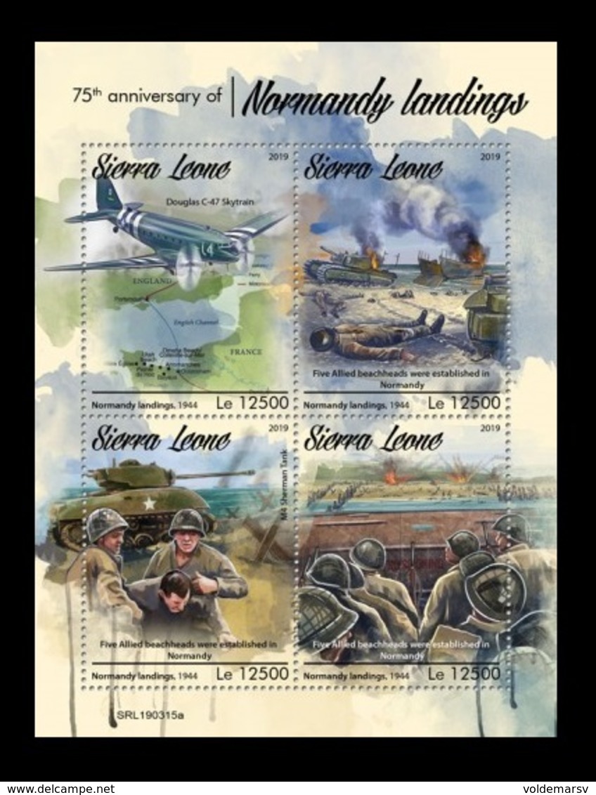 Sierra Leone 2019 Mih. 10523/26 World War II. Normandy Landing MNH ** - Sierra Leone (1961-...)