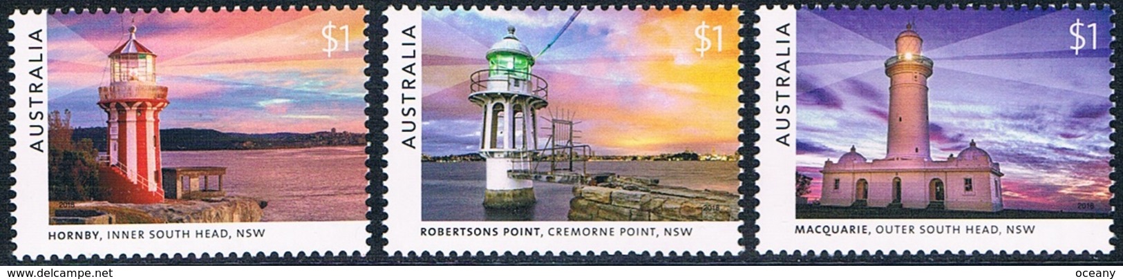 Australie - Architecture : Phares De Sydney 4687/4689 (année 2018) ** - Mint Stamps