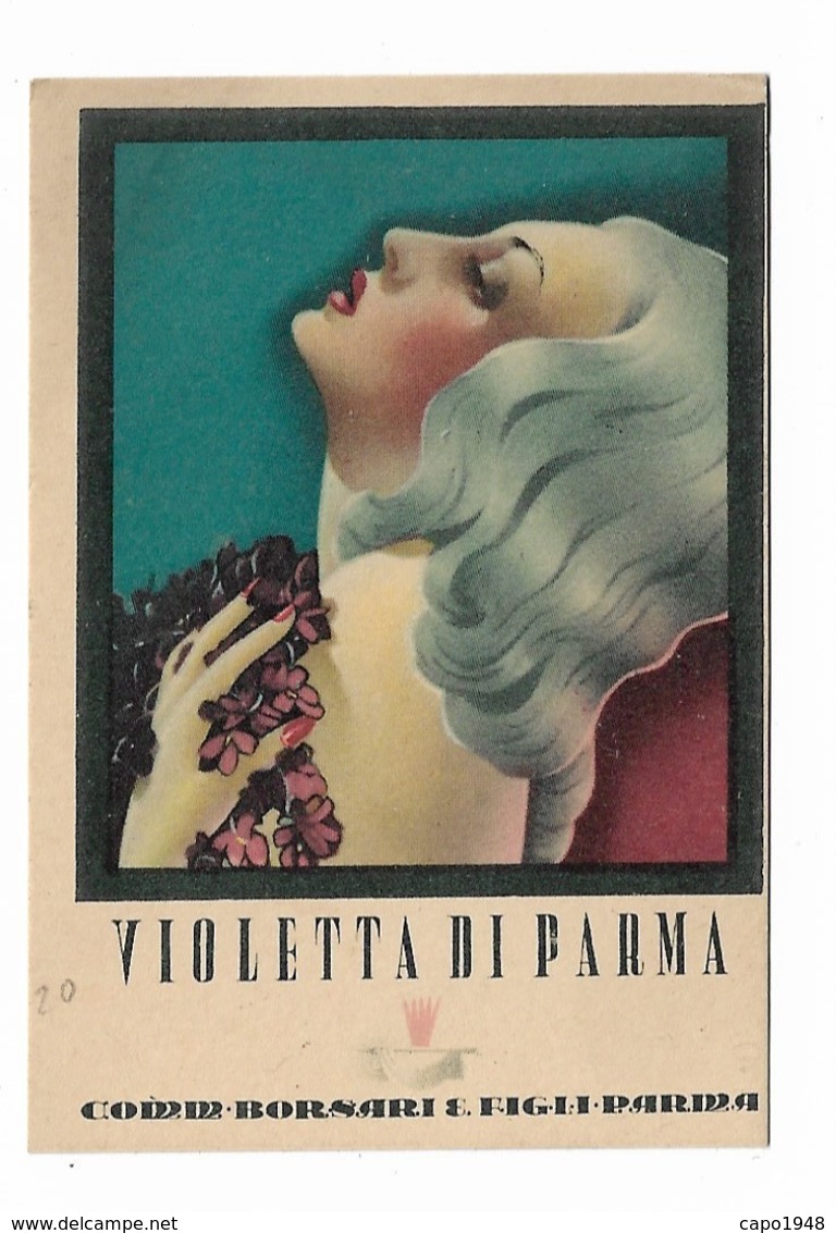 CARTA PROFUMATA "VIOLETTA DI PARMA " COMM.BORSARI E FIGLI PARMA  -2-0882-28931 - Anciennes (jusque 1960)