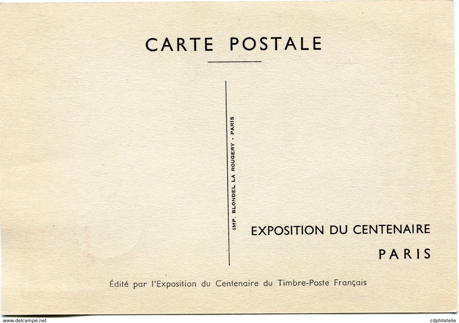 FRANCE CARTE MAXIMUM DU N°830 CERES DE BARRE CENTENAIRE DU TIMBRE-POSTE OBLITERATION......1er JUIN 1949 PARIS - 1940-1949