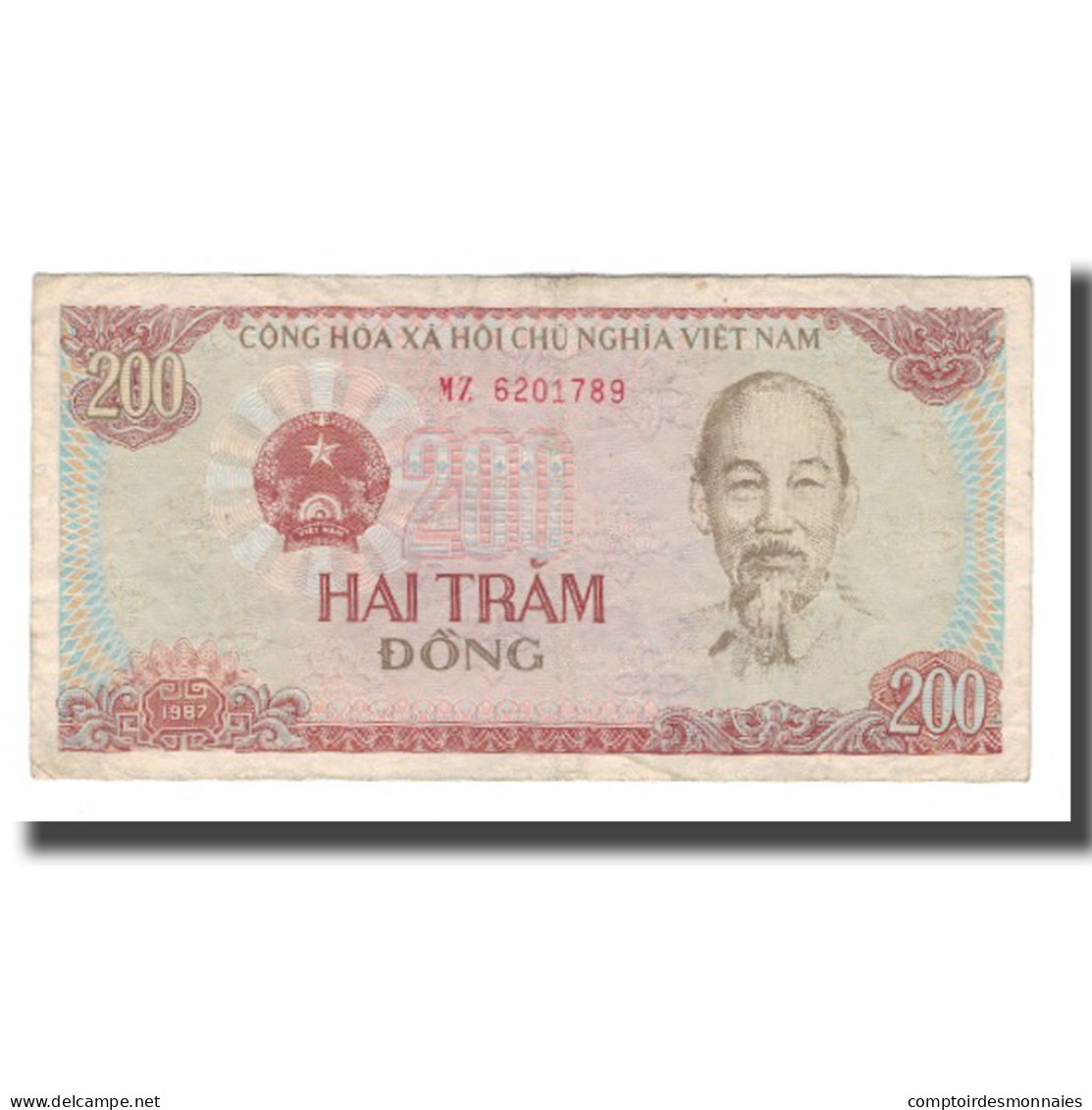 Billet, Viet Nam, 200 D<ox>ng, 1987, KM:100a, TB+ - Viêt-Nam