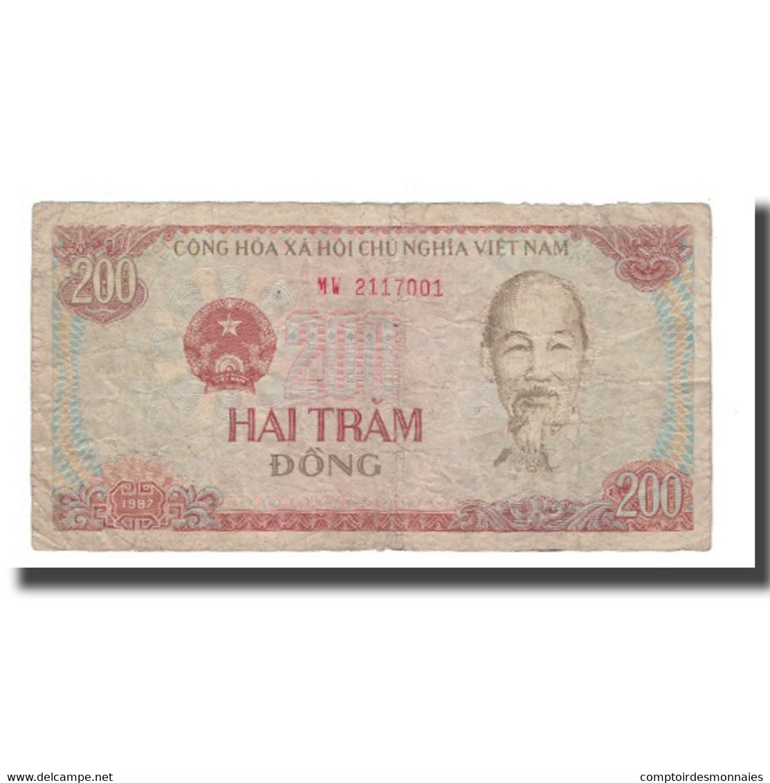 Billet, Viet Nam, 200 D<ox>ng, 1987, KM:100a, B+ - Viêt-Nam