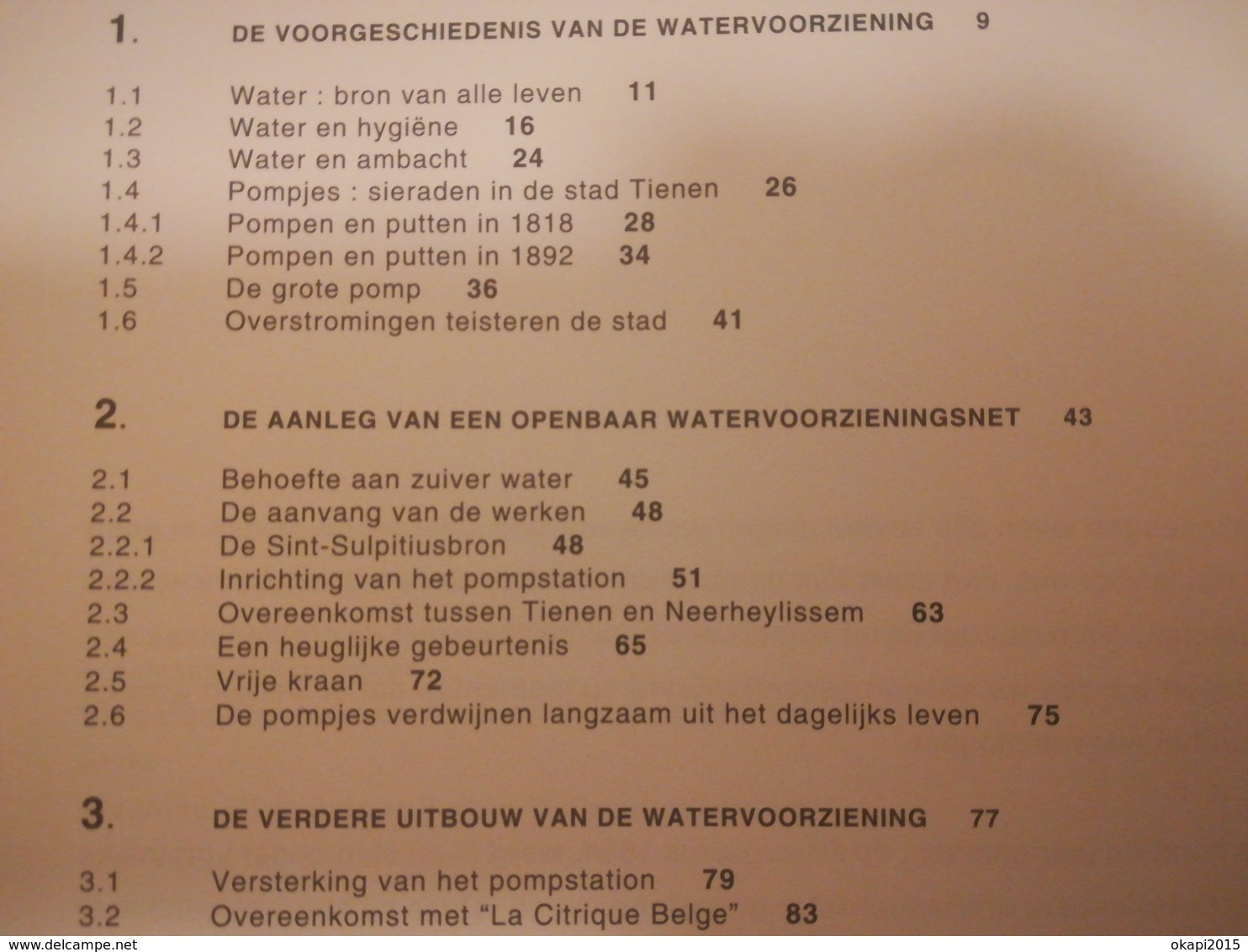 100 JAAR WATERLEIDING TE TIENEN 1894 -  1994 BOEK GESCHIEDENIS RÉGIONALISME BELGIË