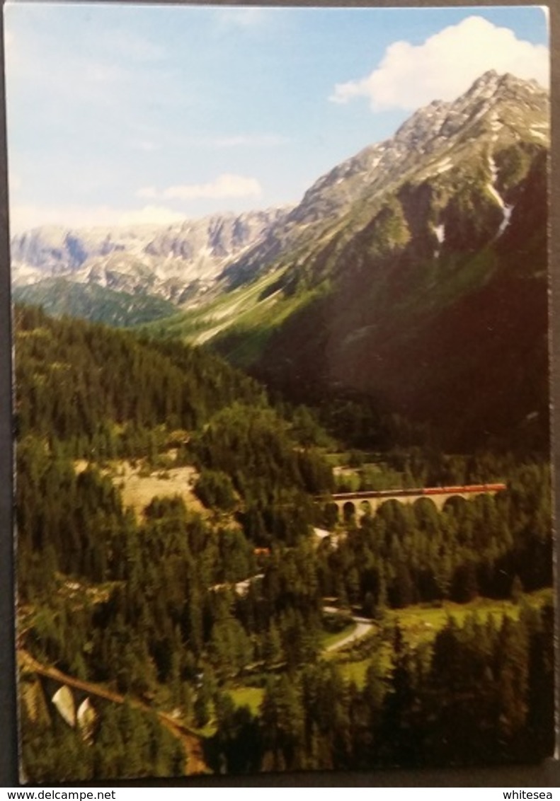 Ak  Eisenbahn,railway - Albulabahn Zwischen Bergün Und Preda - Schweiz - Treinen