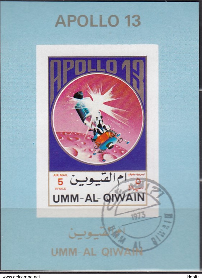 Umm Al KAIWAIN 1972 - MiNr. 924 Kleinblock Apollo 13  Used - Asia