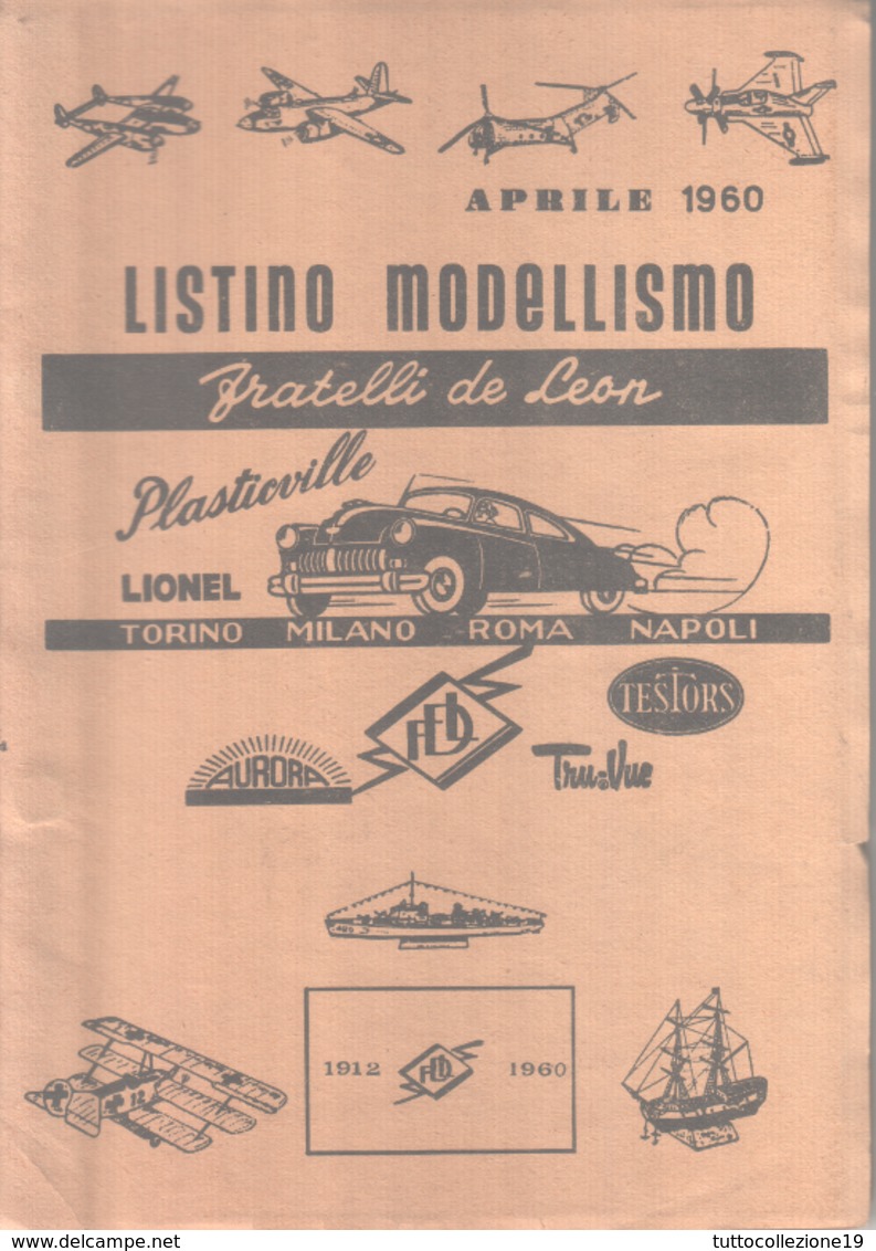 VENDO LISTINO MODELLISMO DEL 1960 IN PERFETTE CONDIZIONI - Italie