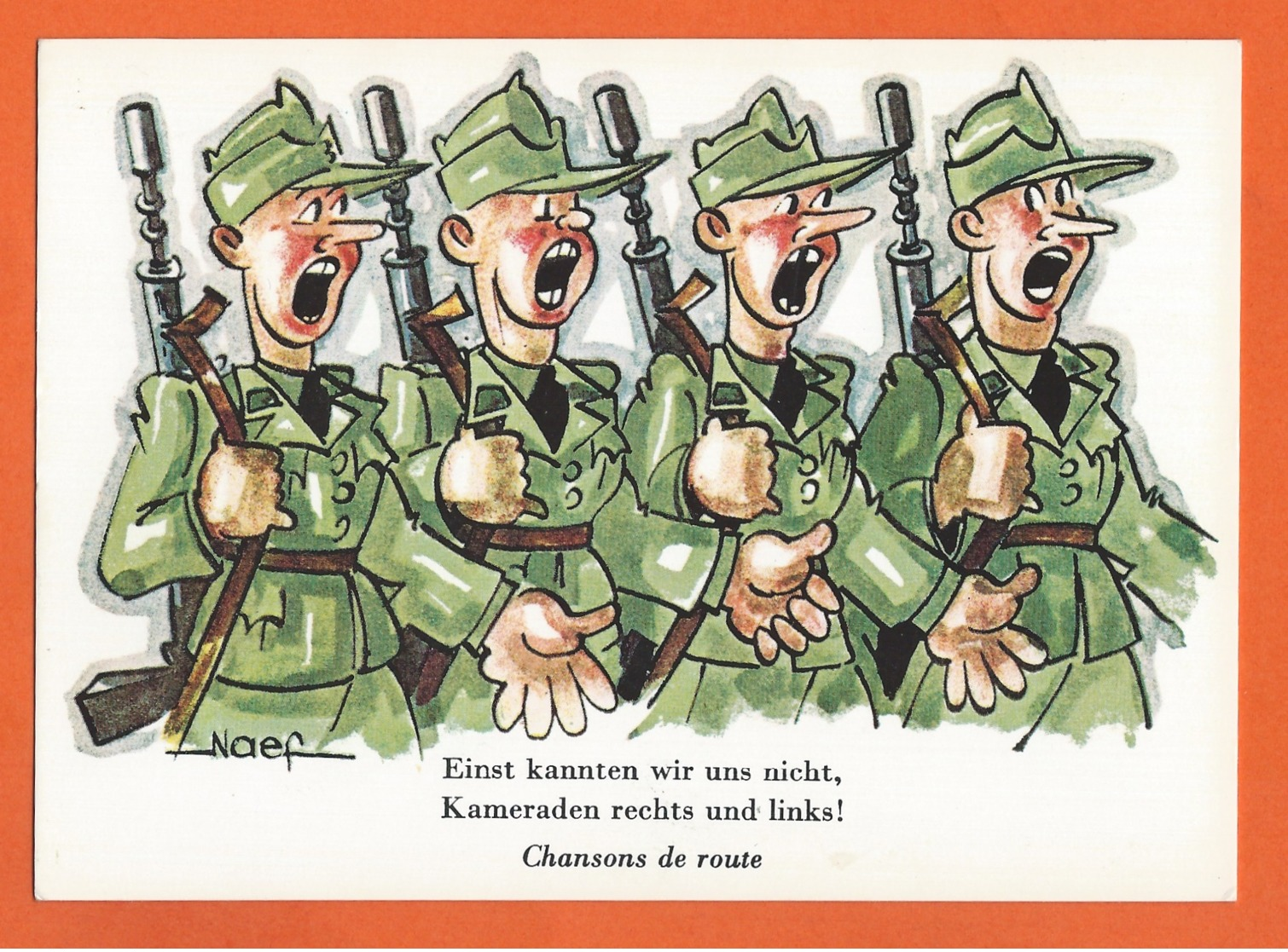 Postcard Military Humor  - BRUGG AG KASERNE 1984 - Humour