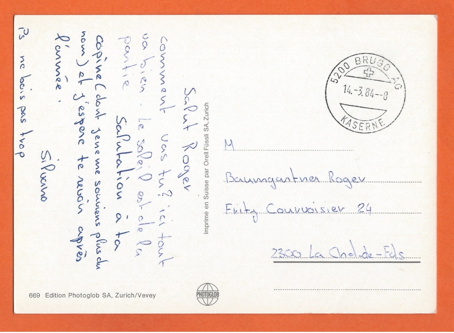 Postcard Military Humor  - BRUGG AG KASERNE 1984 - Umoristiche