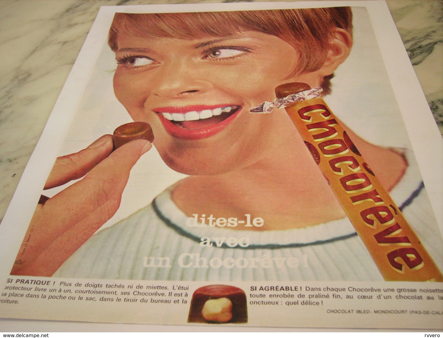 ANCIENNE PUBLICITE DITES LE CHOCOREVE 1964 - Affiches