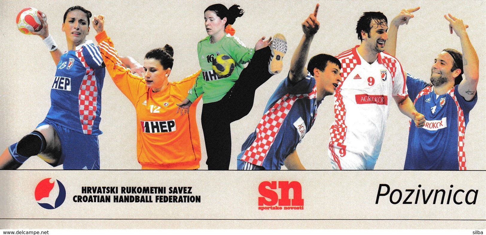 Croatia 2009 / Croatian Handball Federation / Best Players Proclamation / Invitation Card - Handball