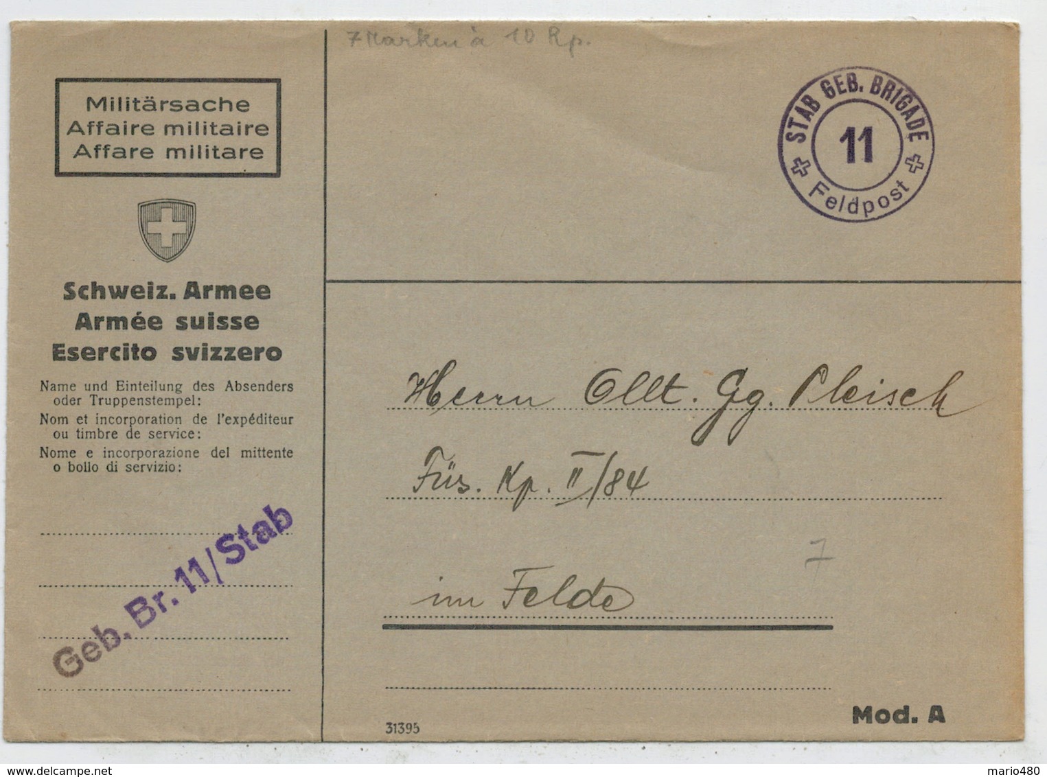 POSTA  MILITARE      FELDPOST   (1939-1945)       (VIAGGIATA) - Documenti