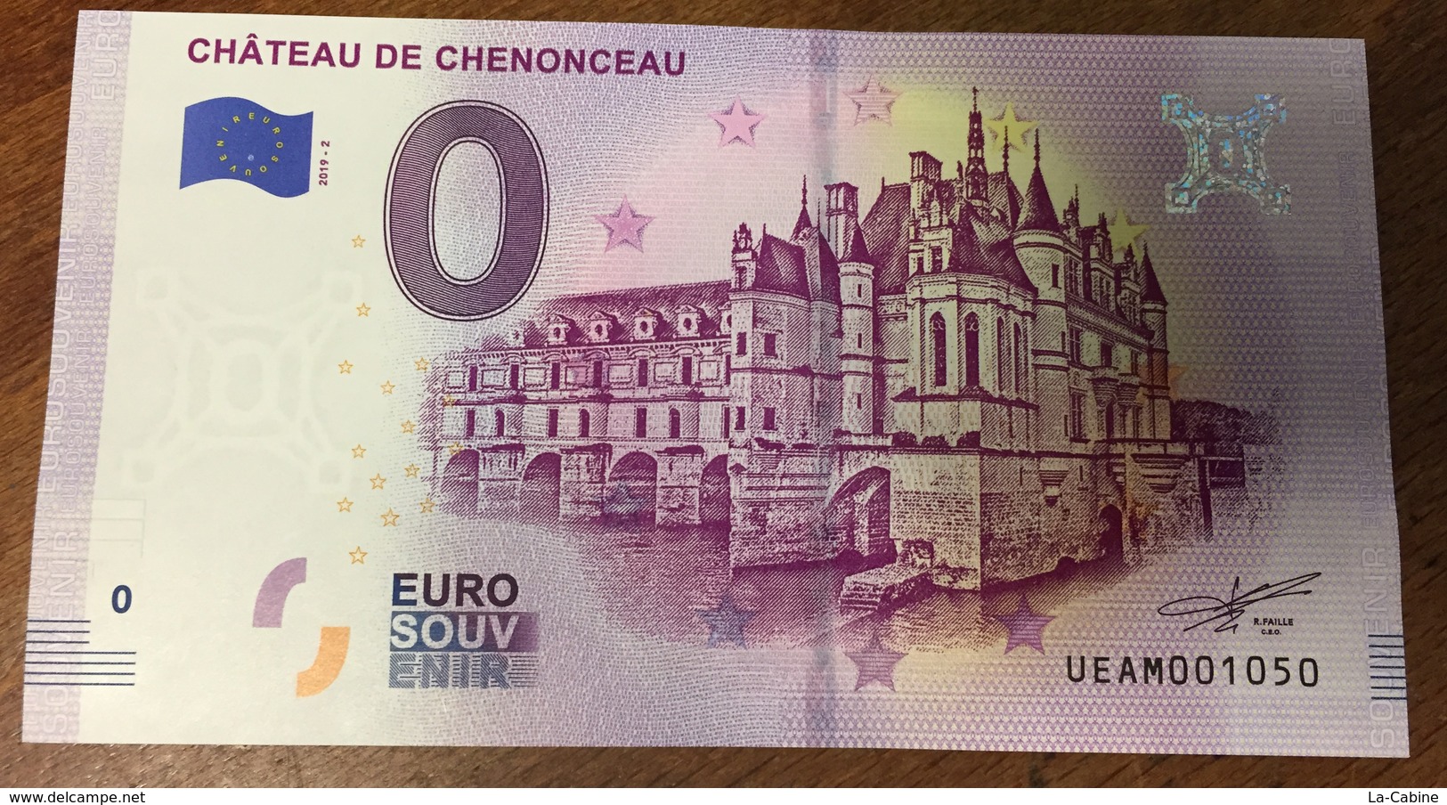 37 CHÂTEAU DE CHENONCEAU BILLET 0 EURO SOUVENIR 2019 BANKNOTE BANK NOTE 0 EURO SCHEIN PAPER MONEY - Sonstige & Ohne Zuordnung