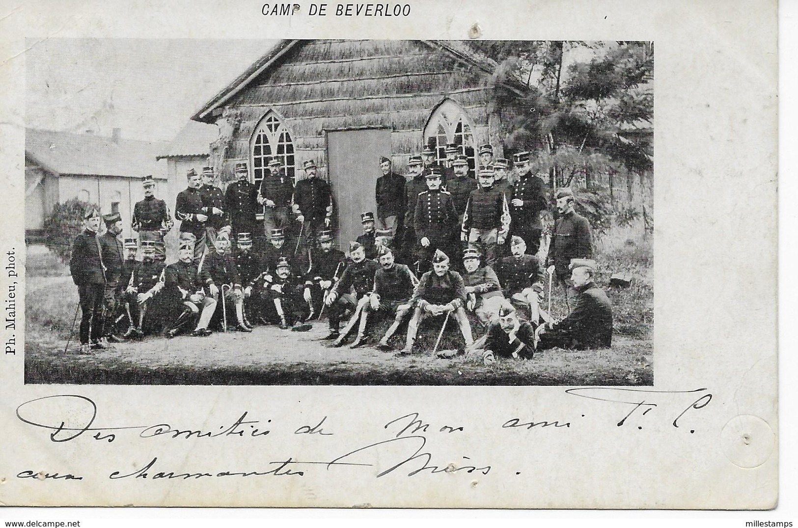 1 CPA 1903 Camp De Beverloo Kamp Ph Mahieu Phot. - Leopoldsburg (Camp De Beverloo)