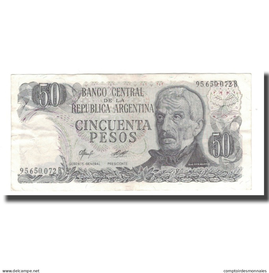 Billet, Argentine, 50 Pesos, Undated (1976-78), KM:301a, SUP - Argentine