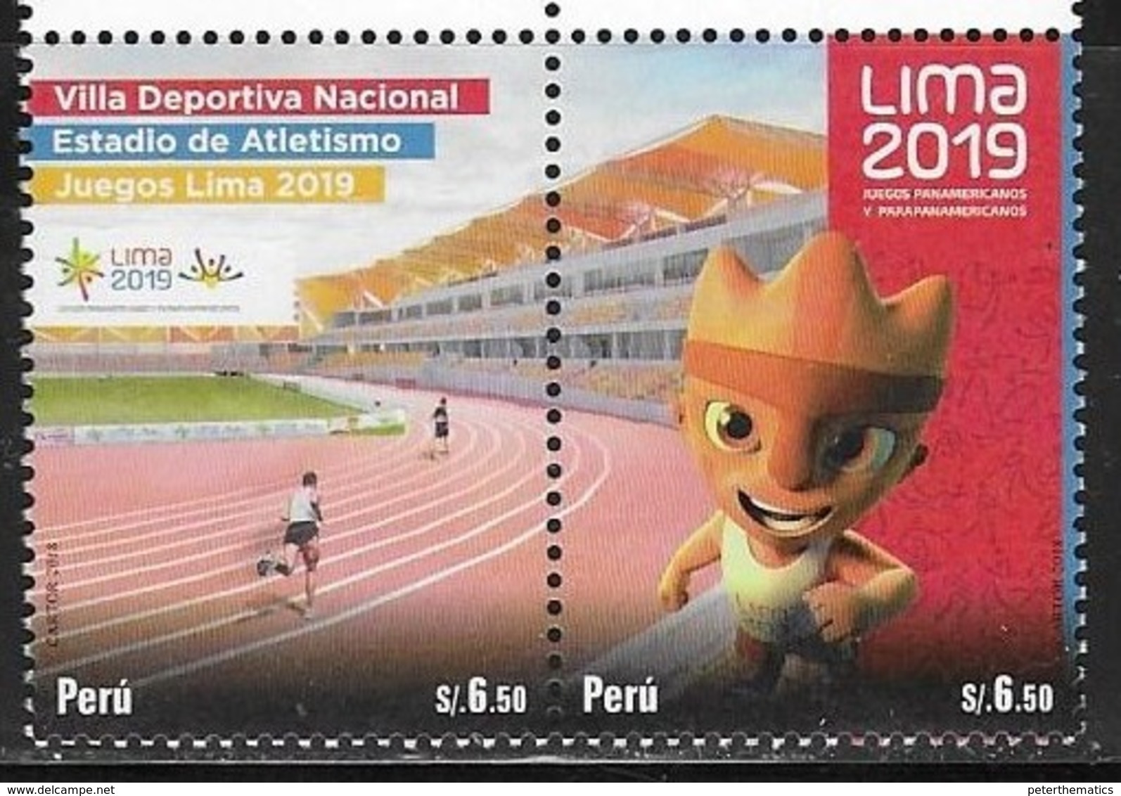 PERU, 2018, MNH, SPORTS, ATHLETICS, LIMA GAMES 2019, 2v - Athletics