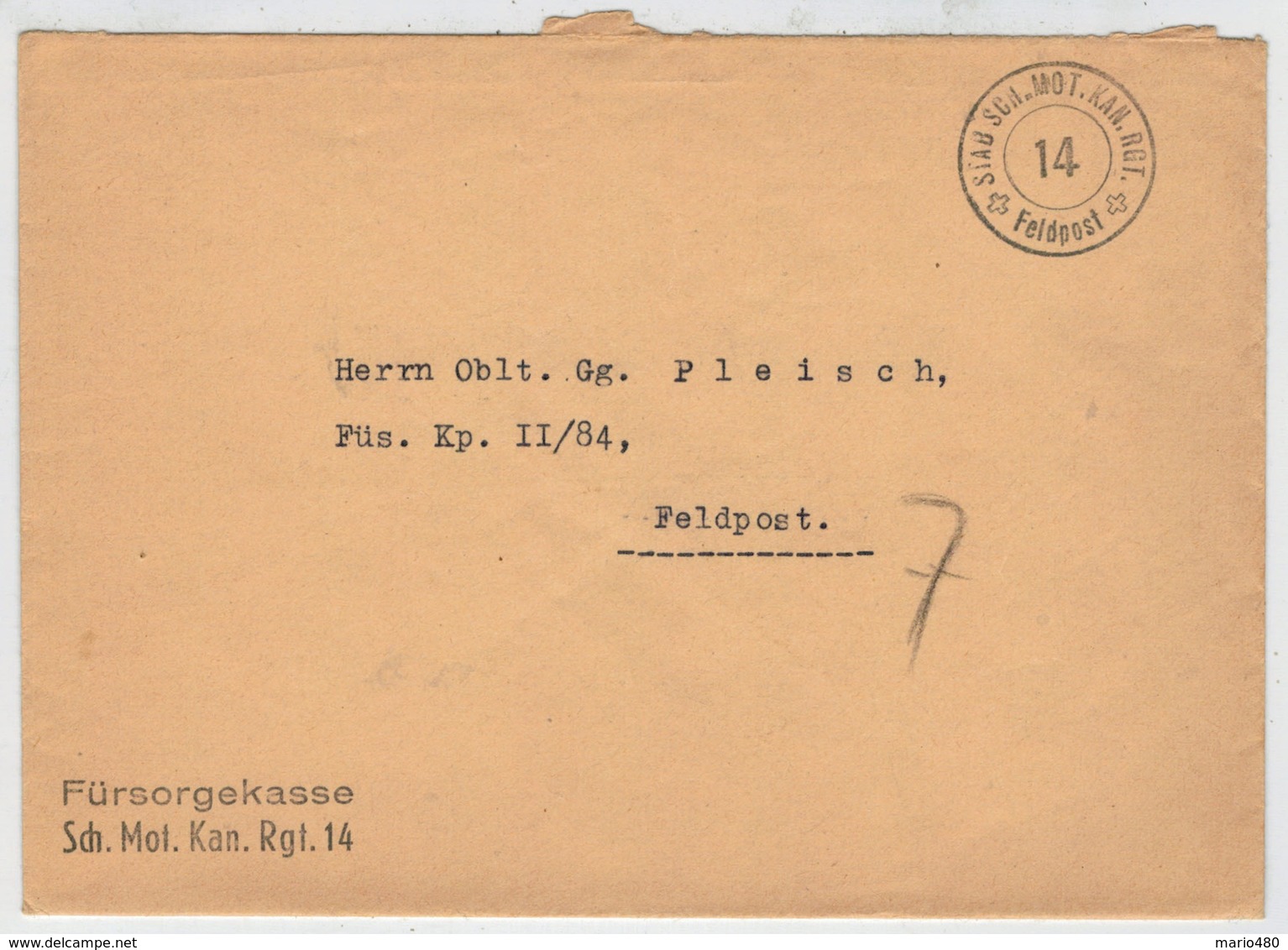 POSTA  MILITARE       FELDPOST     (1939-1945)       (VIAGGIATA) - Documenti