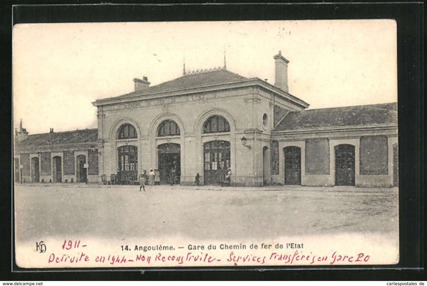 CPA Angouleme, Gare Du Chemin De Fer De L`Etat, La Gare - Angouleme