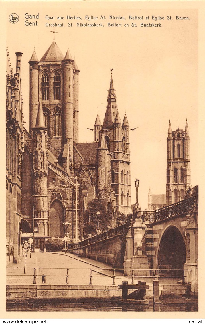 GENT - Graskaai, St. Nikolaaskerk, Belfort En St. Baafskerk - Gent