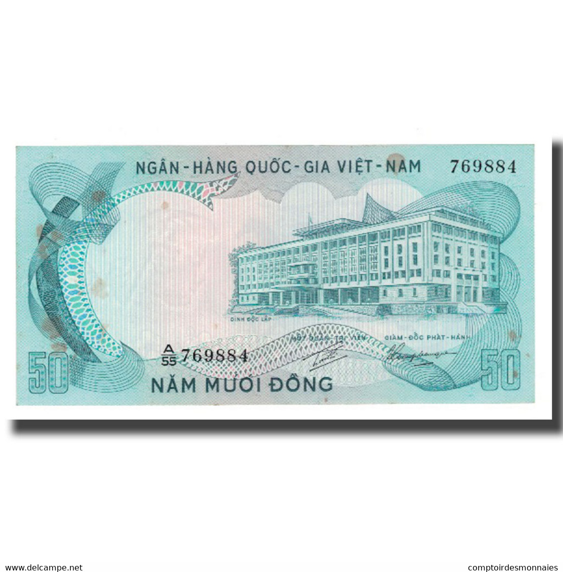 Billet, South Viet Nam, 50 D<ox>ng, Undated (1972), KM:30a, TTB - Viêt-Nam