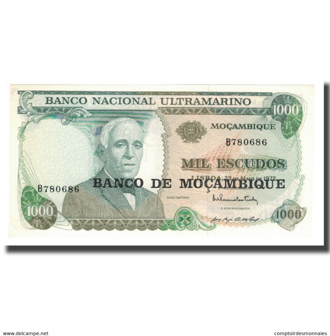 Billet, Mozambique, 1000 Escudos, Undated (1976), KM:119, SPL - Mozambico