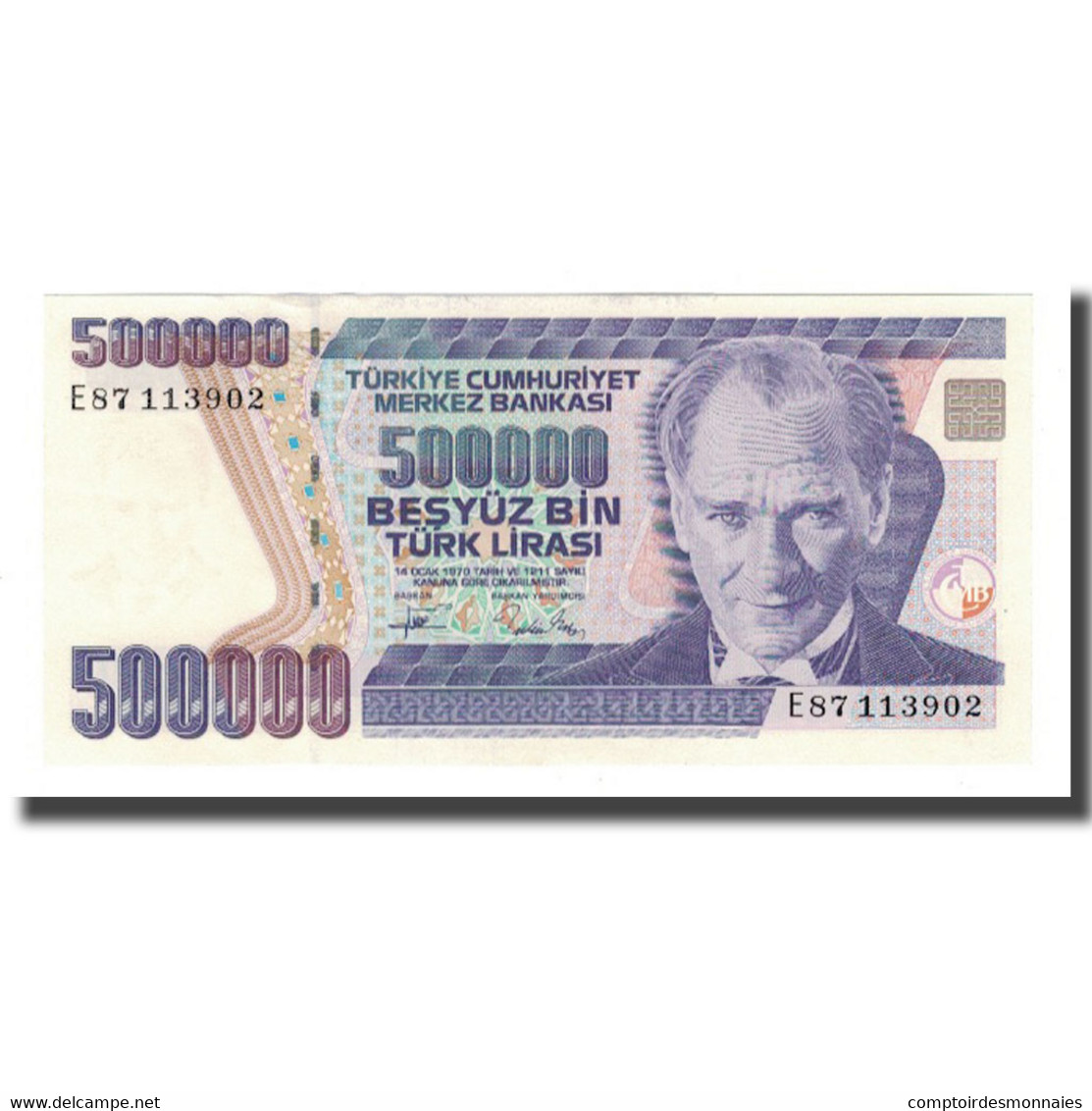 Billet, Turquie, 500,000 Lira, L.1970, 1970-01-14, KM:212, SPL - Turquie