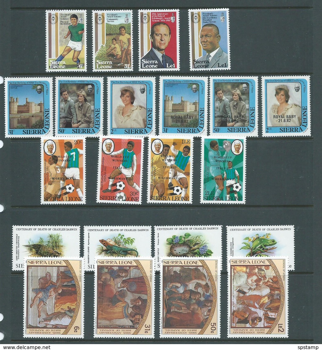 Sierra Leone 1979 - 1988 Collection Of 23 Sets And Extras Fresh MLH - Sierra Leone (1961-...)