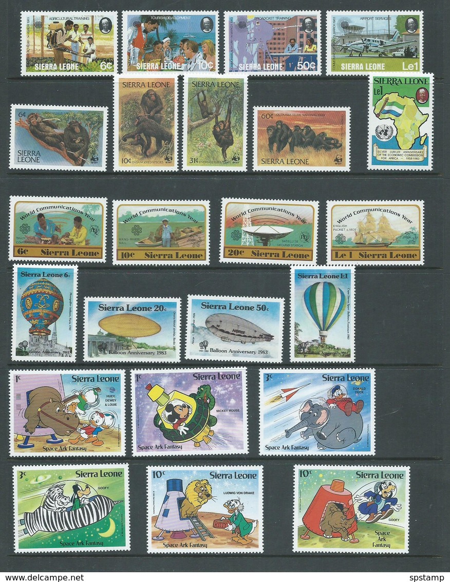 Sierra Leone 1979 - 1988 Collection Of 23 Sets And Extras Fresh MLH - Sierra Leone (1961-...)