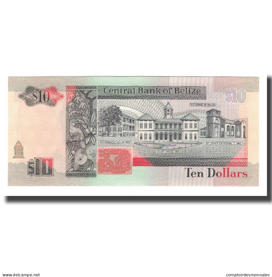 Billet, Belize, 10 Dollars, 1990, 1990-05-01, KM:54a, SPL+ - Belize