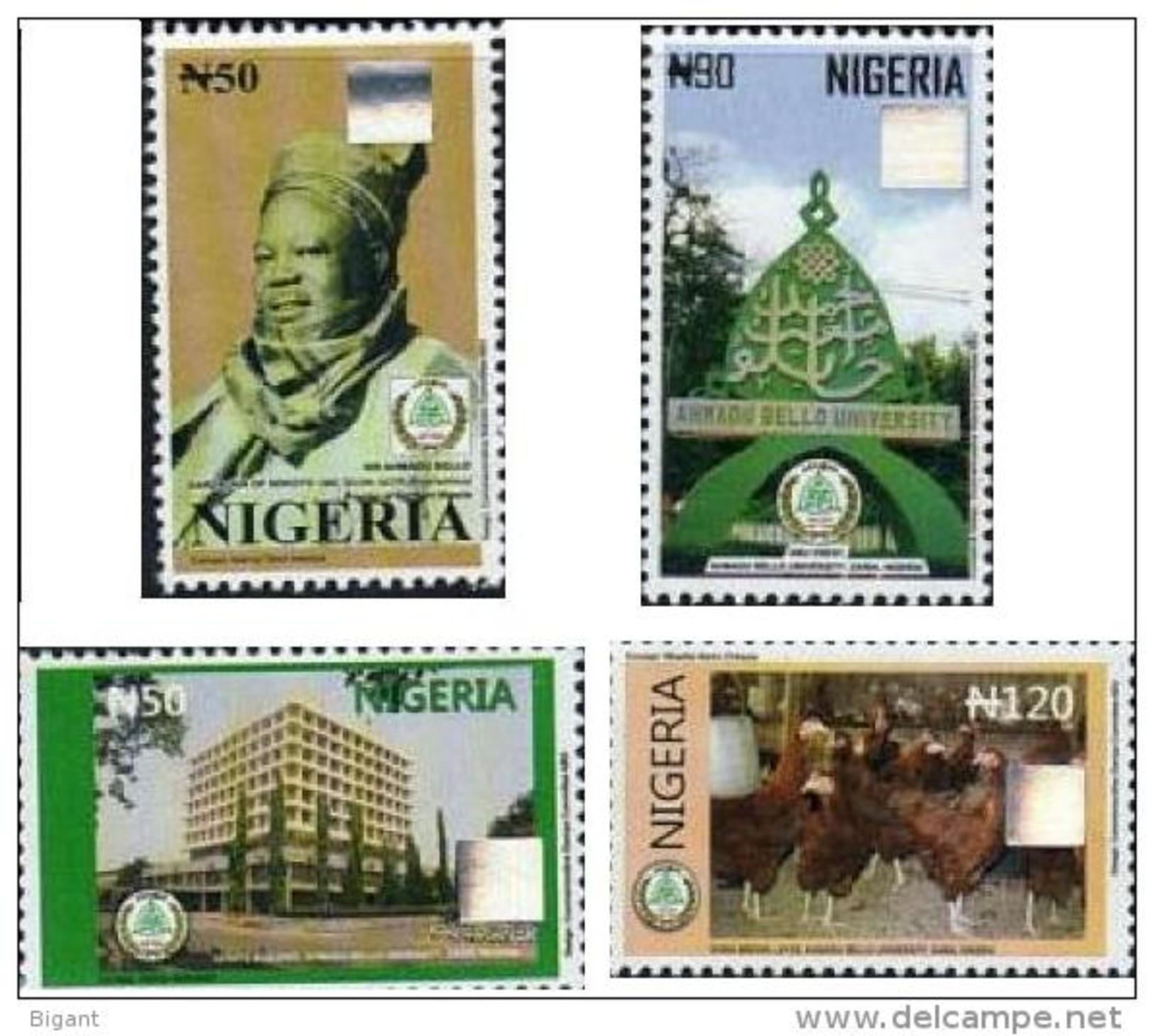 Nigeria 2012 Ahmadu Bello University 50 Years And Birds 4v Hologram Mint - Nigeria (1961-...)