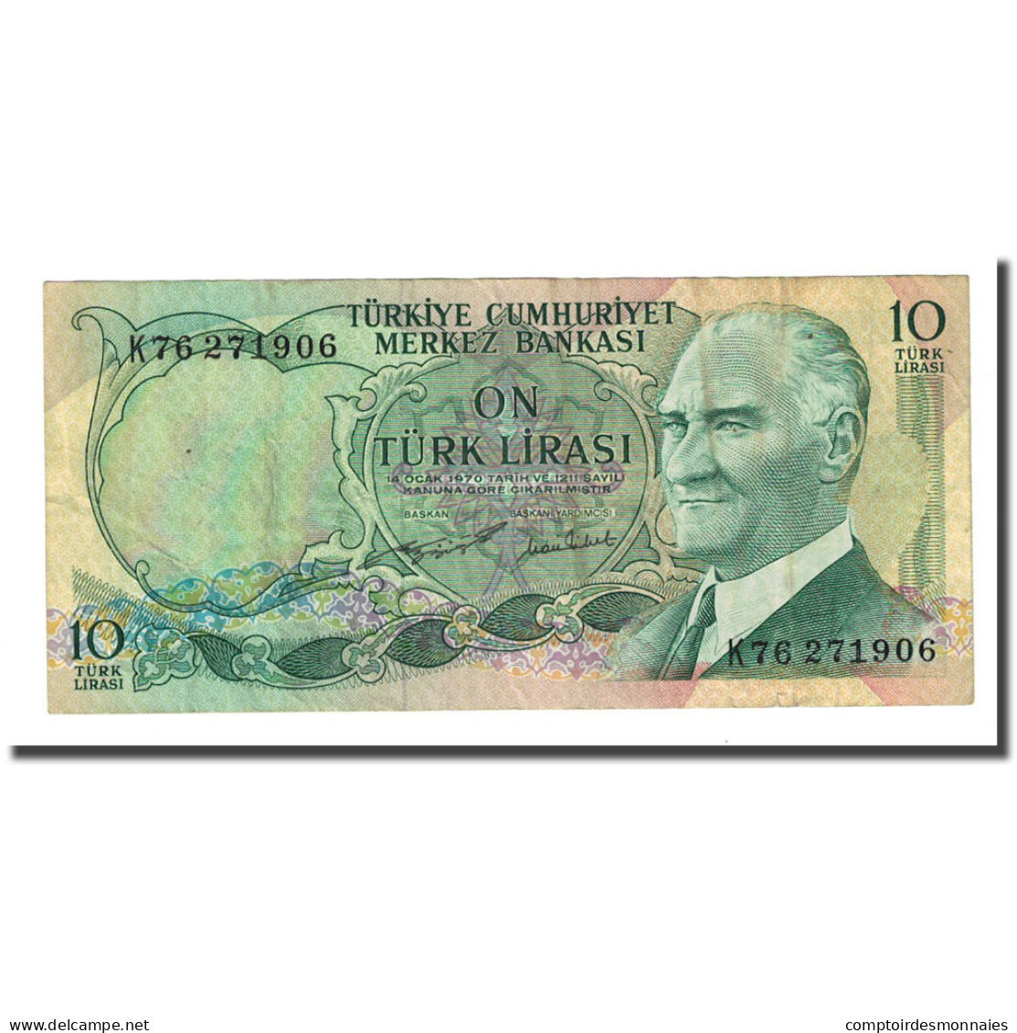 Billet, Turquie, 10 Lira, L.1970, KM:186, TTB - Turquie