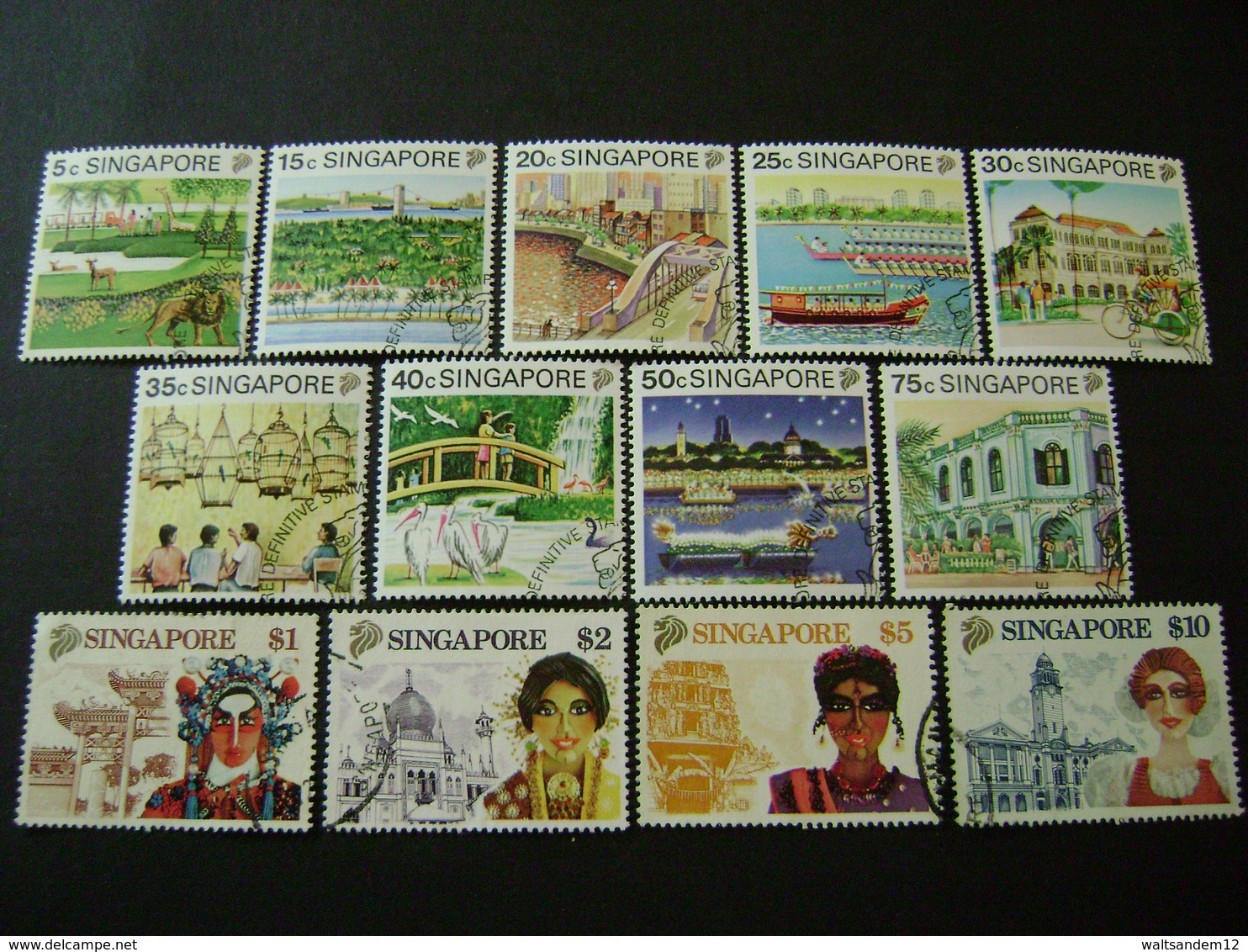 Singapore 1990 Tourism Definitive Set (SG 624-636) - Used - Singapore (1959-...)