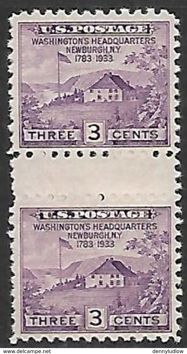 US  1935   Sc#752  Vertical Gutter Pair  MNG As Issued    2016 Scott Value $9.50 - Unused Stamps