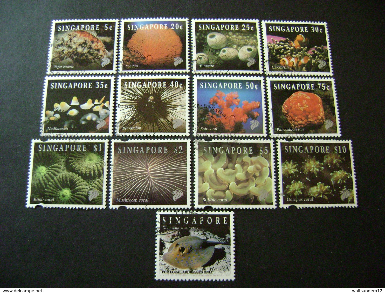 Singapore 1994 Coral And Reef Life Definitive Set (SG 742-753, 784) - Used [Sale Price] - Singapore (1959-...)